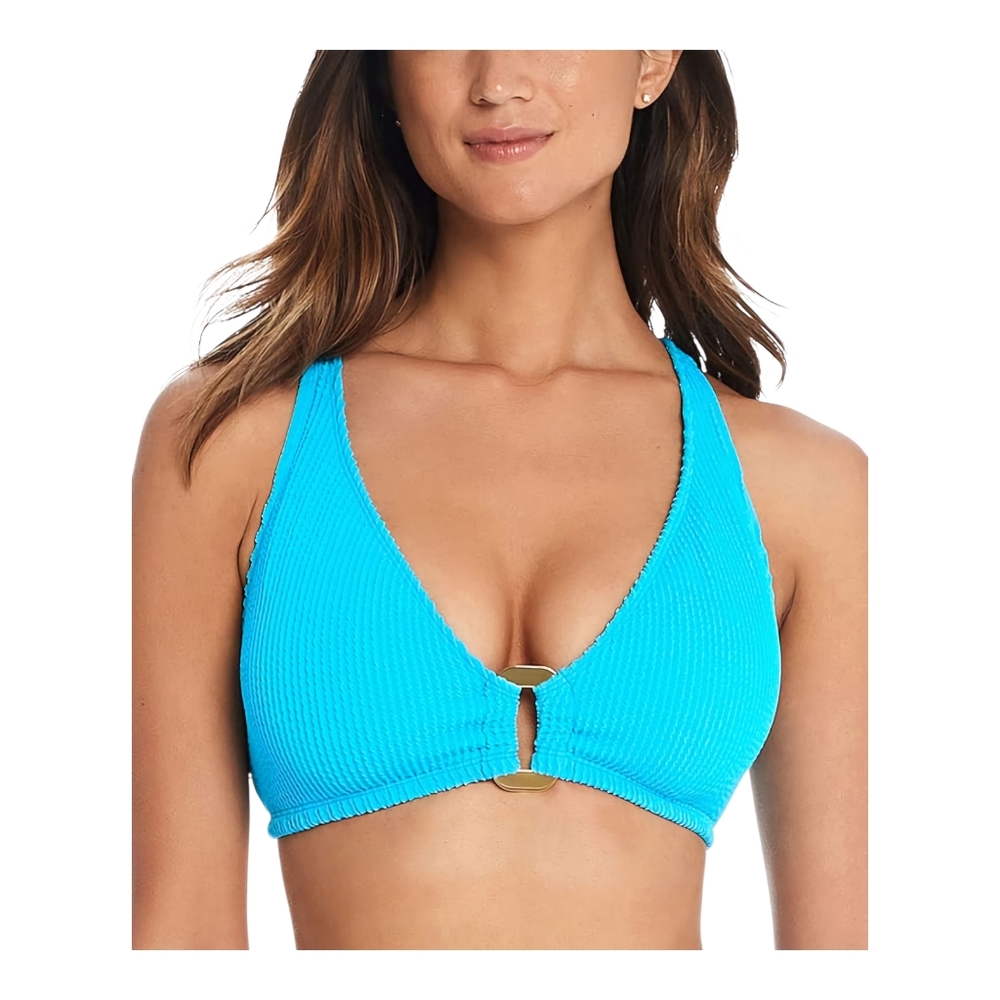 Bleu by Rod‎ Beattie Women’s X-Back D-Ring Bikini Top Coldwater Blue 34D 36D 38D